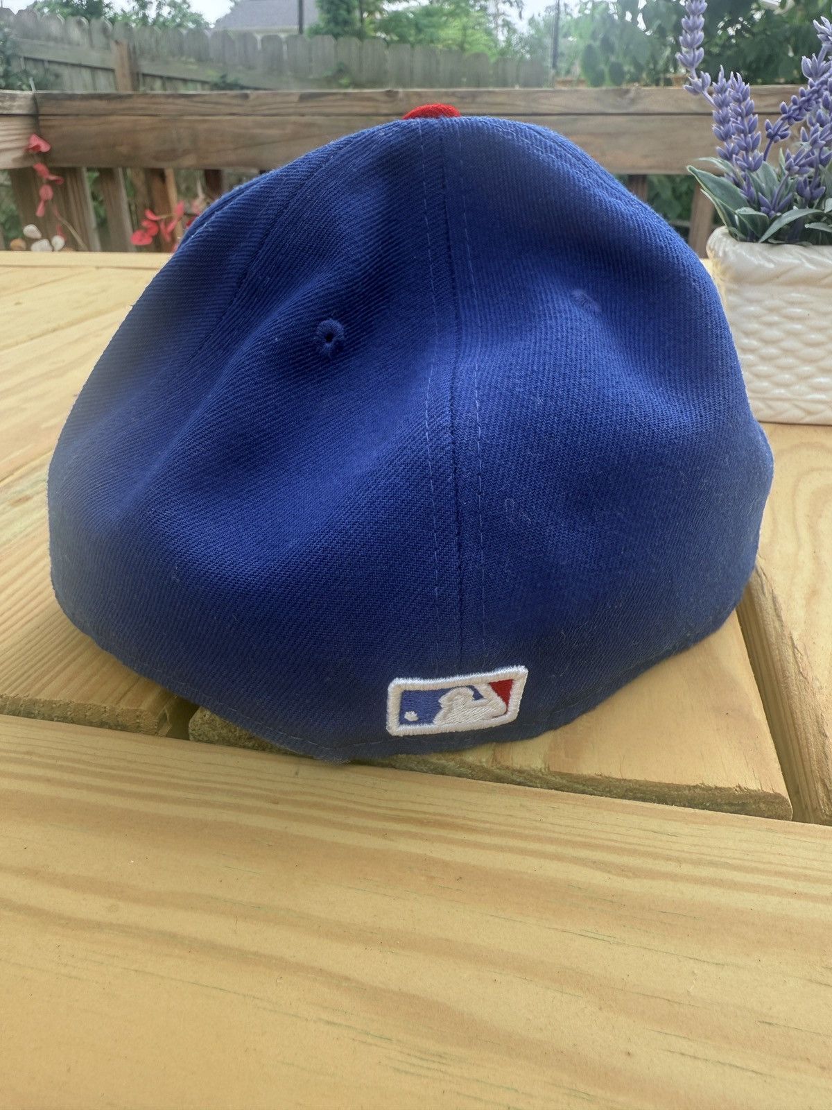 MLB × Vintage New Era Chicago Cubs Fitted Hat Size 7 1/2 59FIFTY MLB Cap Size 34 - 4 Thumbnail