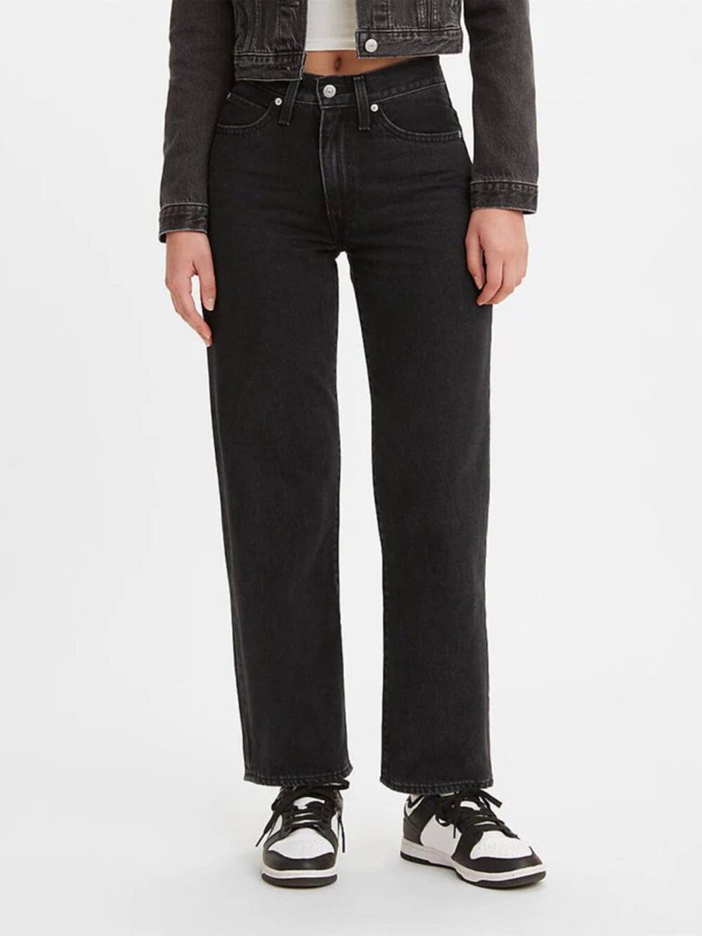 Levi's Levi's 94 Baggy Jeans In Black Stonewash Size 33 Size 33" - 1 Thumbnail