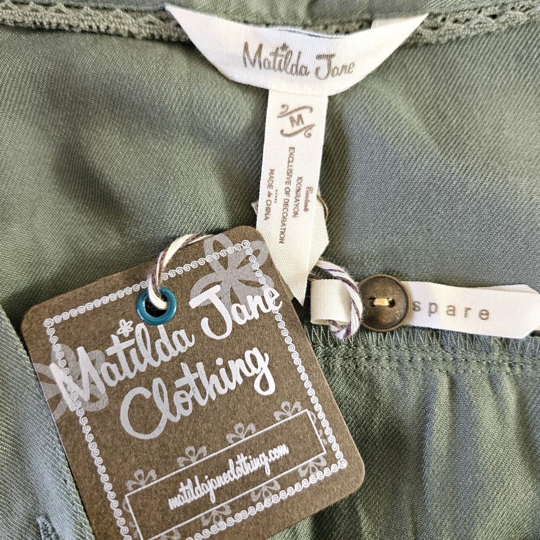 Vintage Matilda Jane Womens Button Up Dress Shirt Dress Sz M Green Long Sleeve Rayon Vintage: No Size M / US 6-8 / IT 42-44 - 6 Thumbnail
