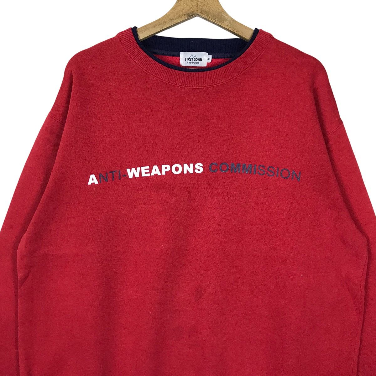 Vintage Vintage First Down Anti-Weapon Commission Pullover Jumper Size US XXL / EU 58 / 5 - 2 Thumbnail