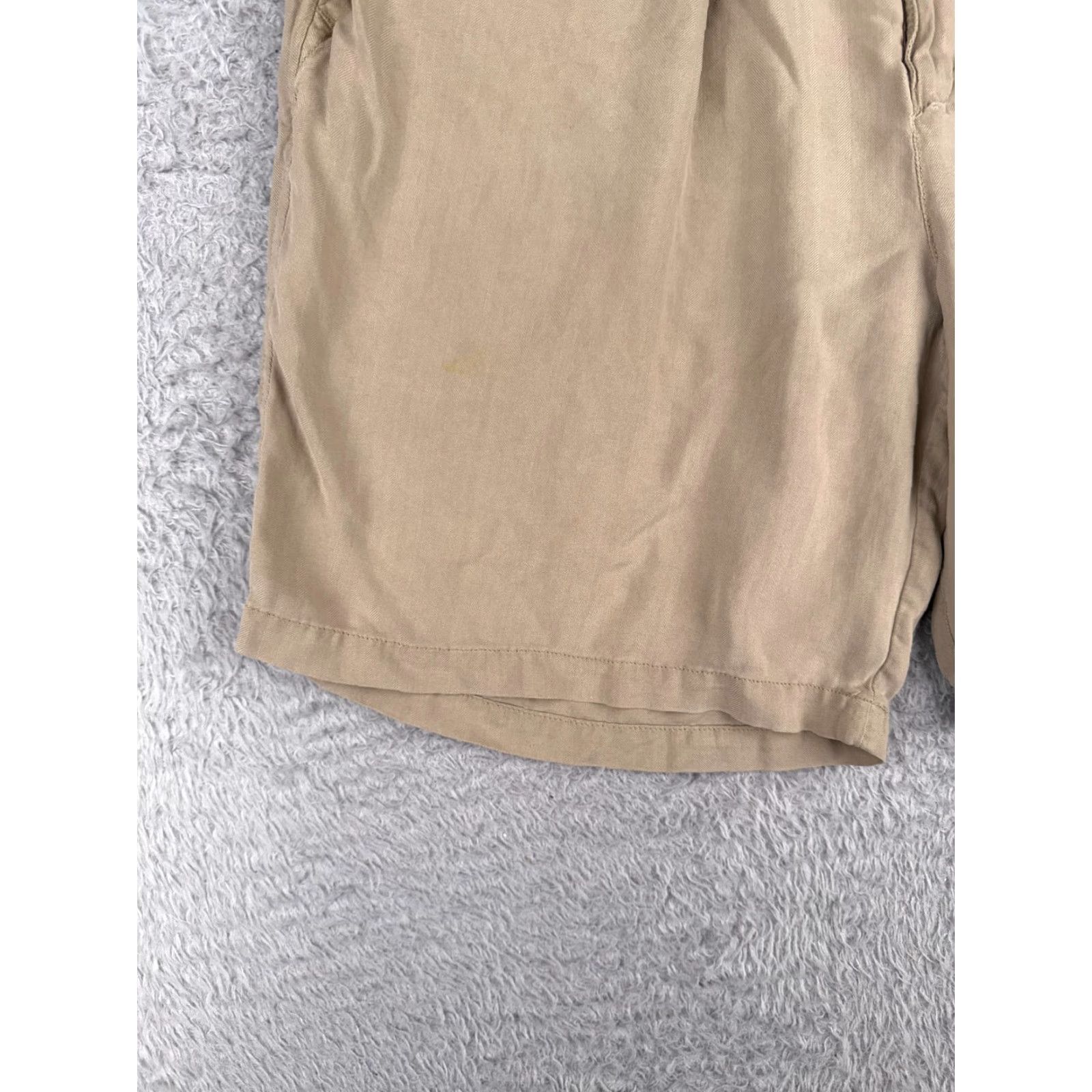 Tommy Bahama Tommy Bahama Shorts Men Beige Bermuda 36 Silk Pleated Beach Vacation 36x9 Pockets Logo Relaxed Fit Size US 36 / EU 52 - 3 Thumbnail