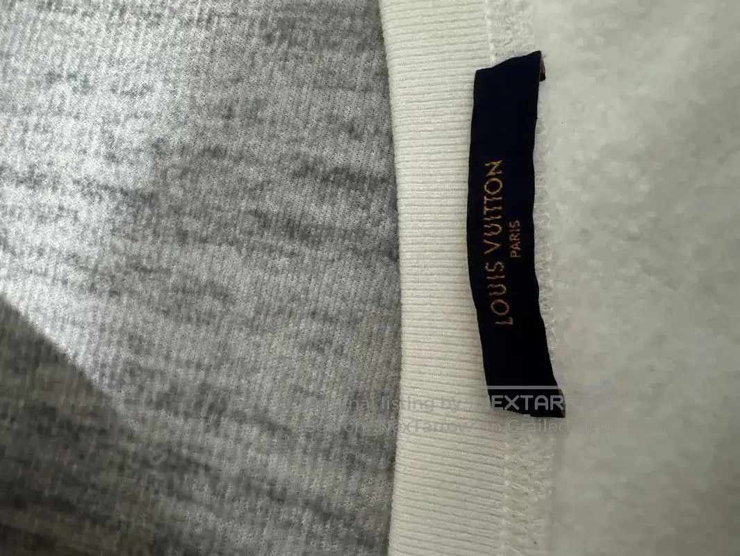 Louis Vuitton Louis Vuitton White Cotton Logo Embroidered Sweatshirt . Size US L / EU 52-54 / 3 - 3 Thumbnail