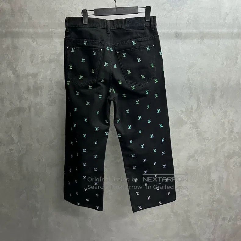 Louis Vuitton Louis Vuitton 25 Newest Black Logo Print Pocket Zip Trouse Size US 29 - 6 Thumbnail