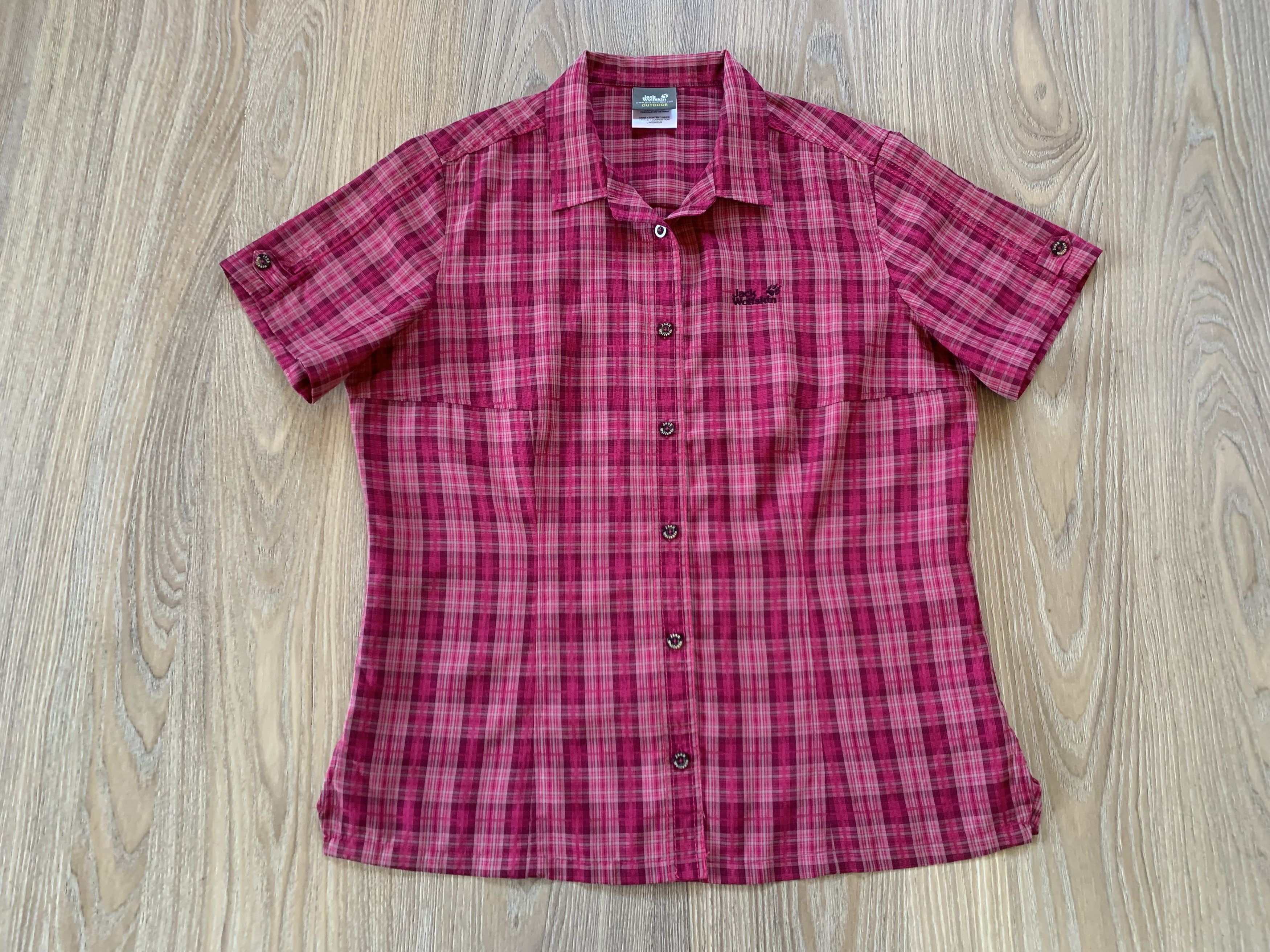 Jack Wolfskin Jack Wolfskin Women's Pink Trekking Shirt Size L / US 10 / IT 46 - 2 Thumbnail