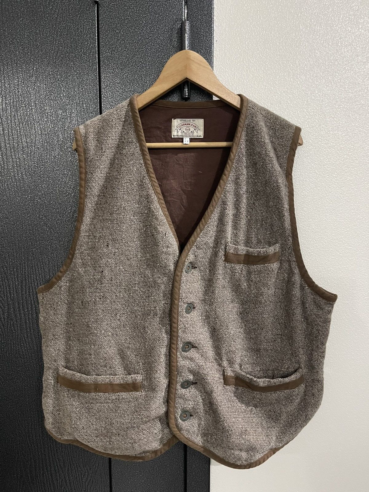 Armani Exchange Vintage Armani Jeans Vest Size US L / EU 52-54 / 3 - 1 Thumbnail