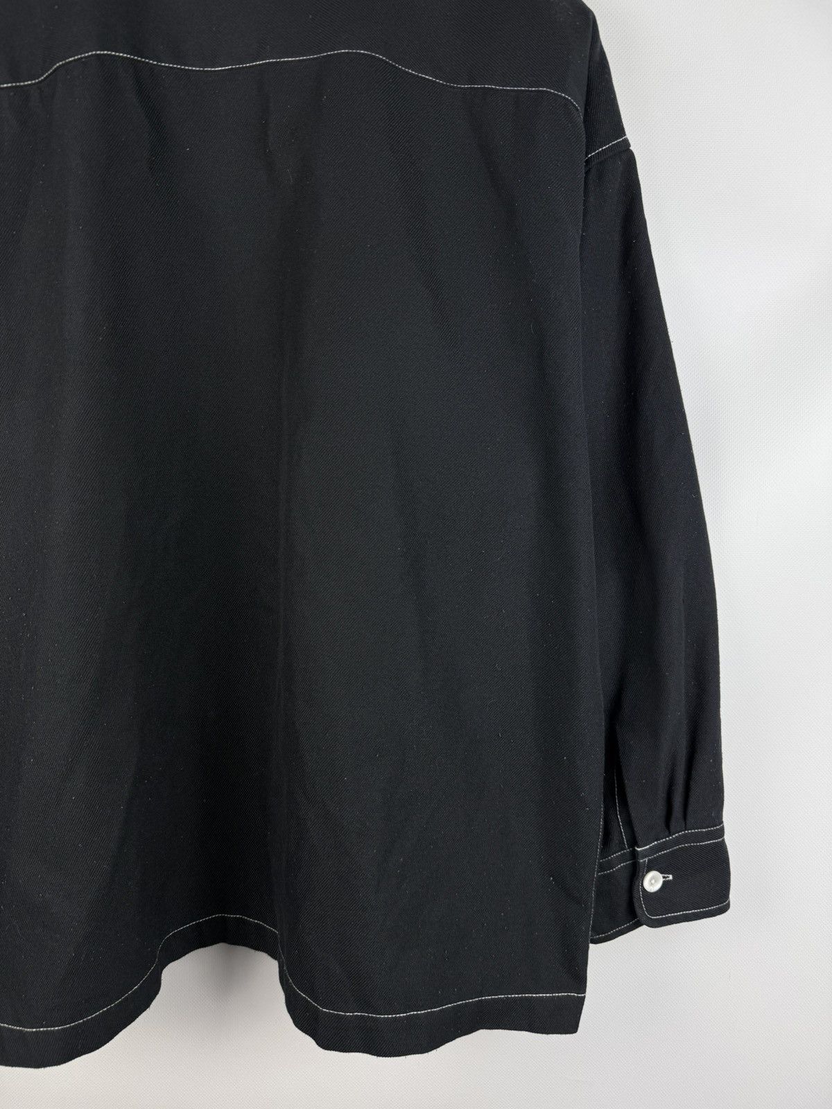 Other Timbre Poste Long Sleeve Japanese Collarless Button Up Shirt Size US L / EU 52-54 / 3 - 19 Thumbnail