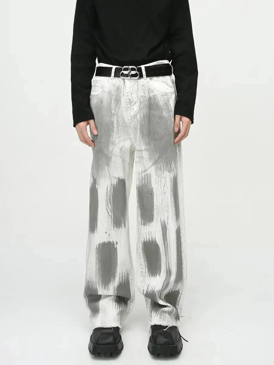 Japanese Brand Retro loose tie dye high street jeans Size US 32 / EU 48 - 6 Thumbnail