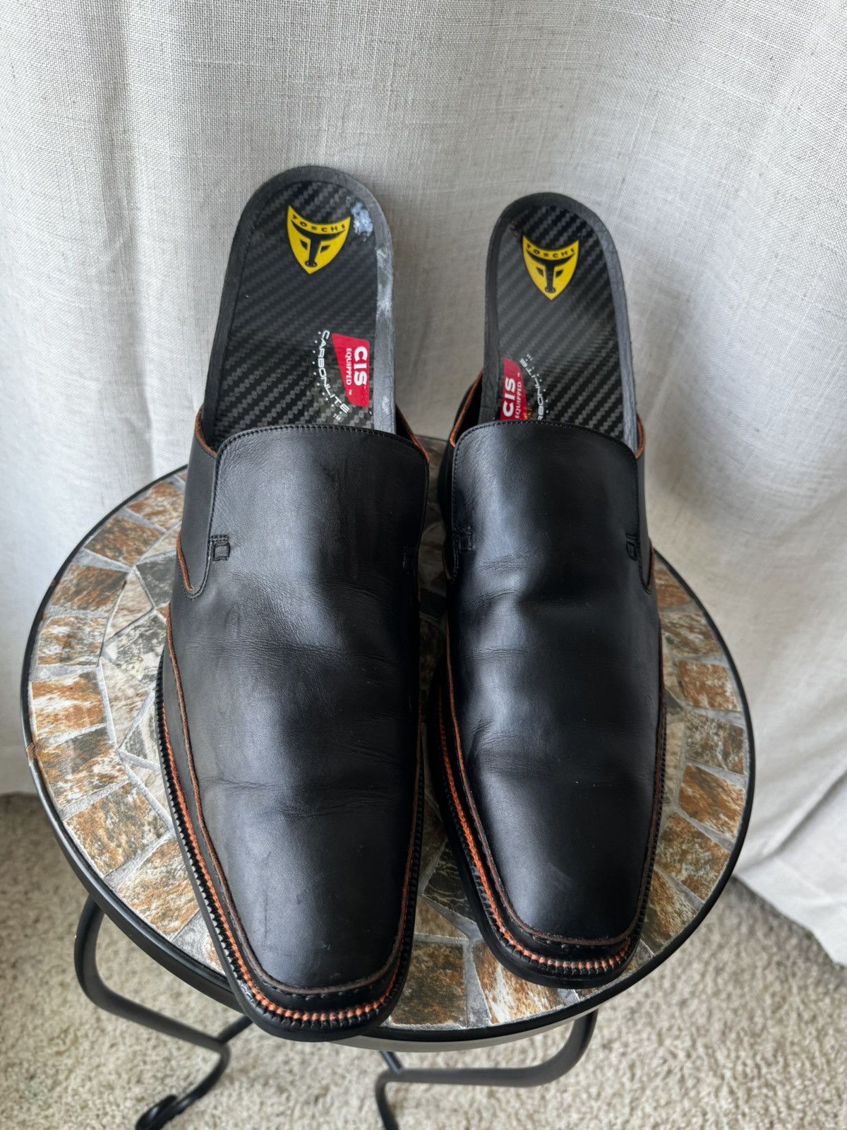 Michael Toschi Rare Toschi CarbonLite Italian Loafers Black/Orange US 11.5 Size US 11.5 / EU 44-45 - 11 Thumbnail