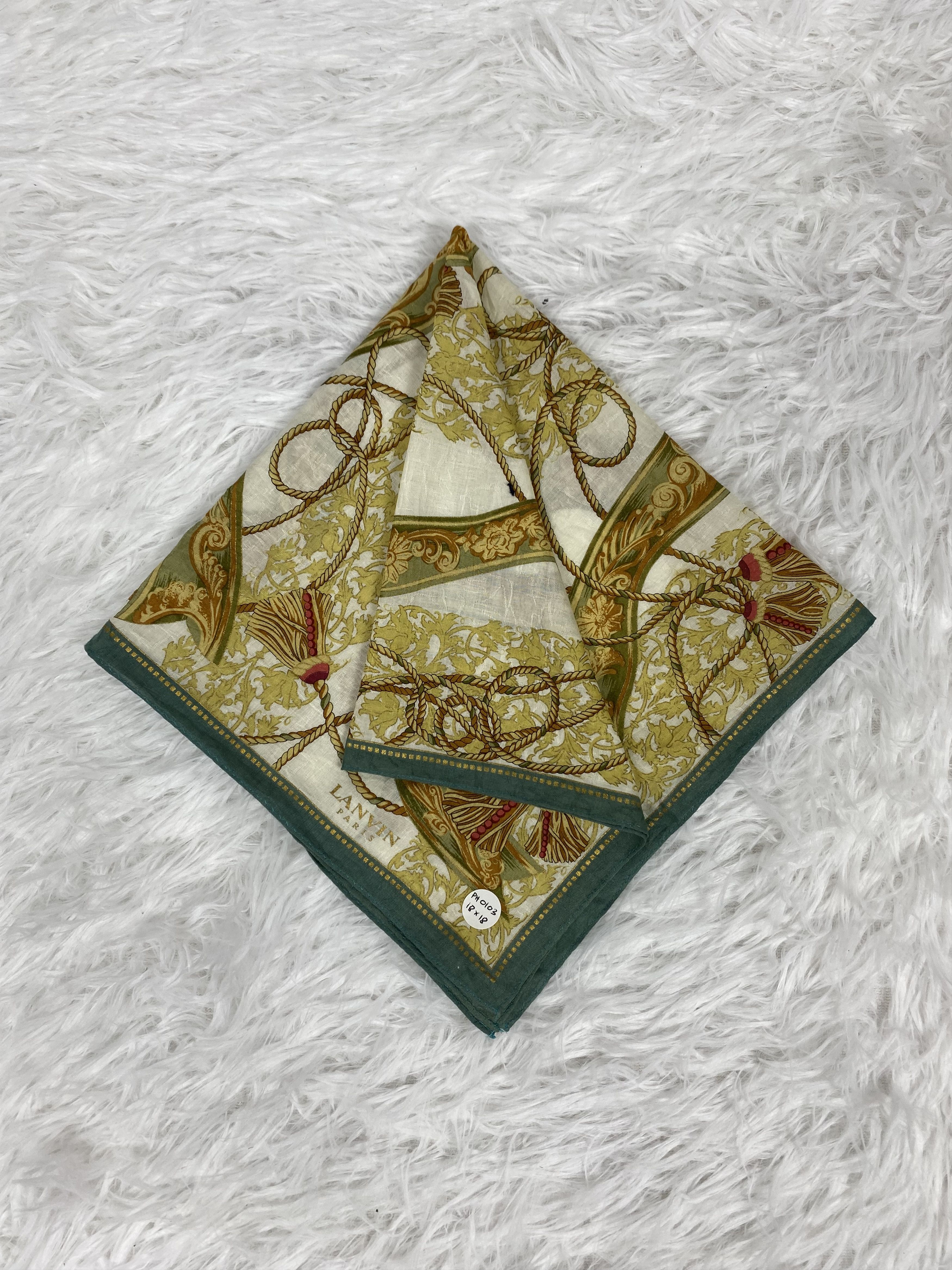 Lanvin Vintage Lanvin Handkerchief PH0103 Size ONE SIZE - 1 Thumbnail