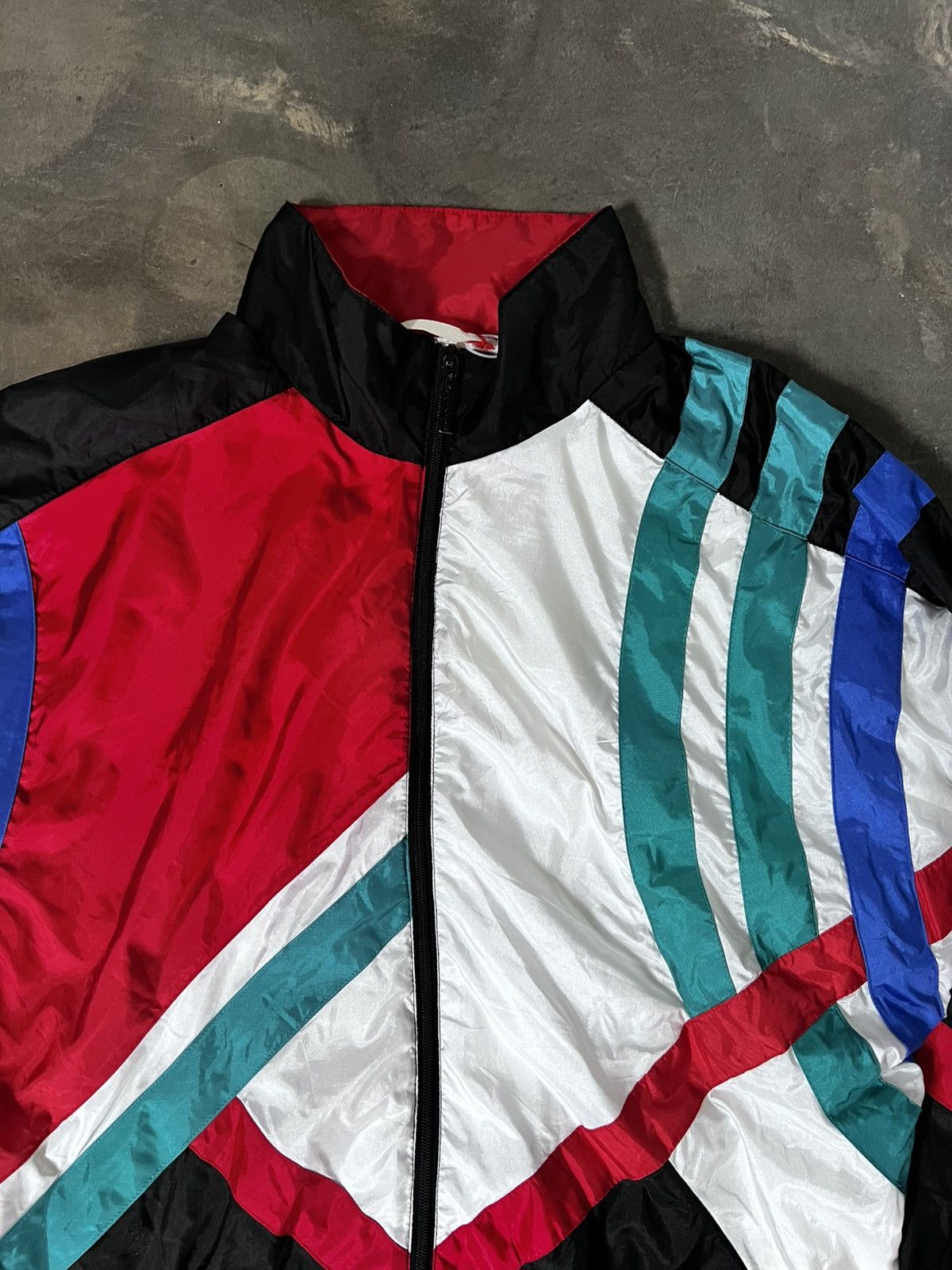 Adidas Adidas Colour Block 80-90s Windbreaker Jacket Size US L / EU 52-54 / 3 - 8 Thumbnail