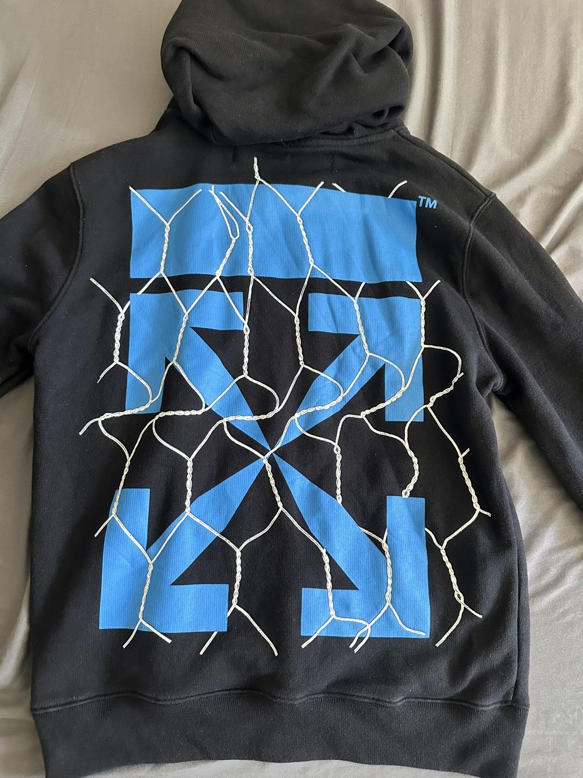 Off-White OFF-WHITE Fence Arrow Hoodie (Size XS) Size US XS / EU 42 / 0 - 2 Thumbnail