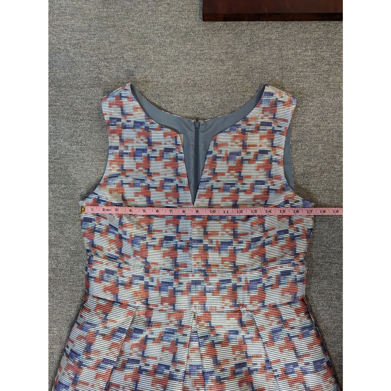 Armani Collezioni houndstooth tweed sleeveless sz 6 red white blue dress Size M / US 6-8 / IT 42-44 - 17 Thumbnail