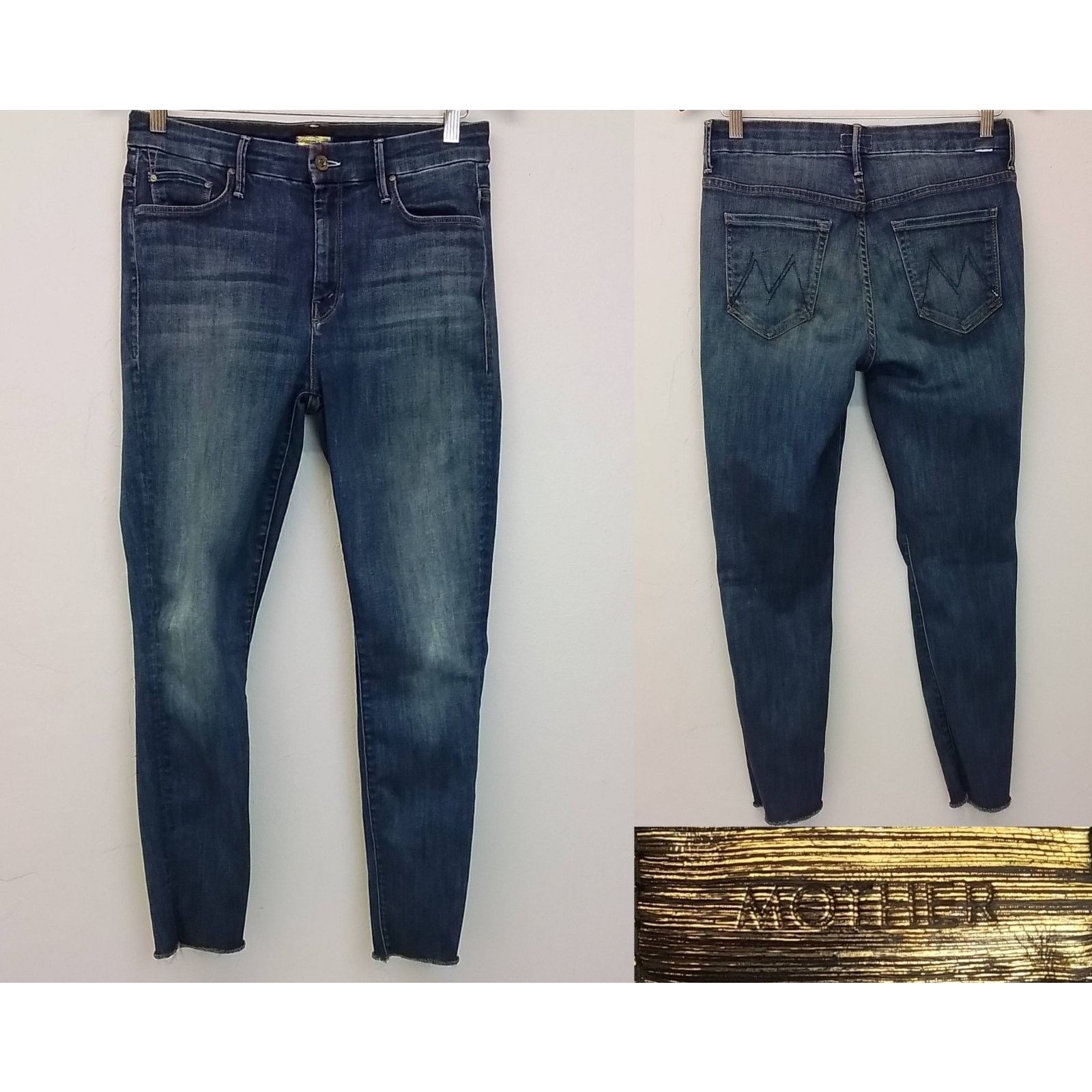 MOTHER Mother Looker Ankle Fray Jean Women's 29" High Waist Size 29" - 1 Thumbnail