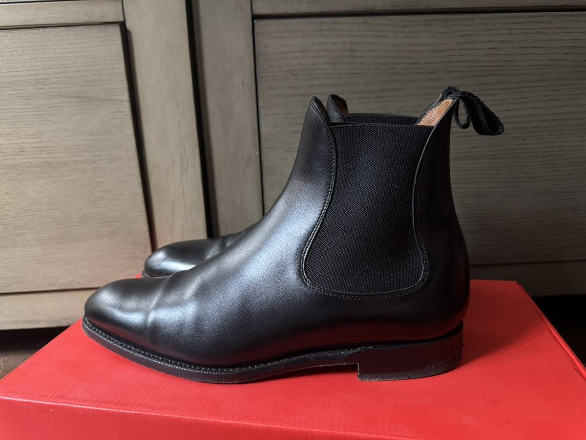 J.FitzPatrick J Fitzpatrick ALKI Wholecut Chelsea Boots Black Calf Size US 7 / EU 40 - 2 Thumbnail