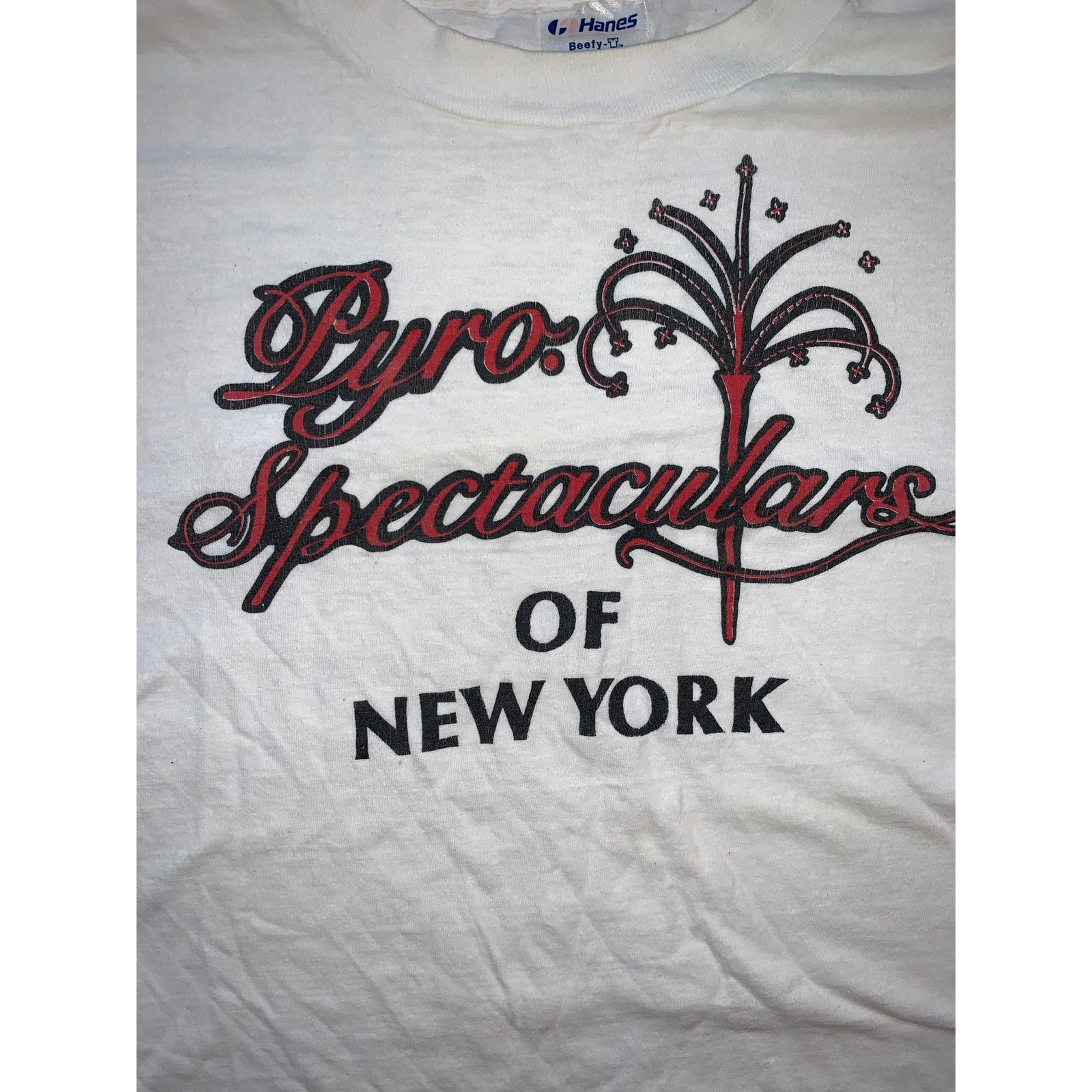 Hanes Vintage Pyro Spectaculars NY T Shirt USA Single Stitch L Size US L / EU 52-54 / 3 - 2 Thumbnail