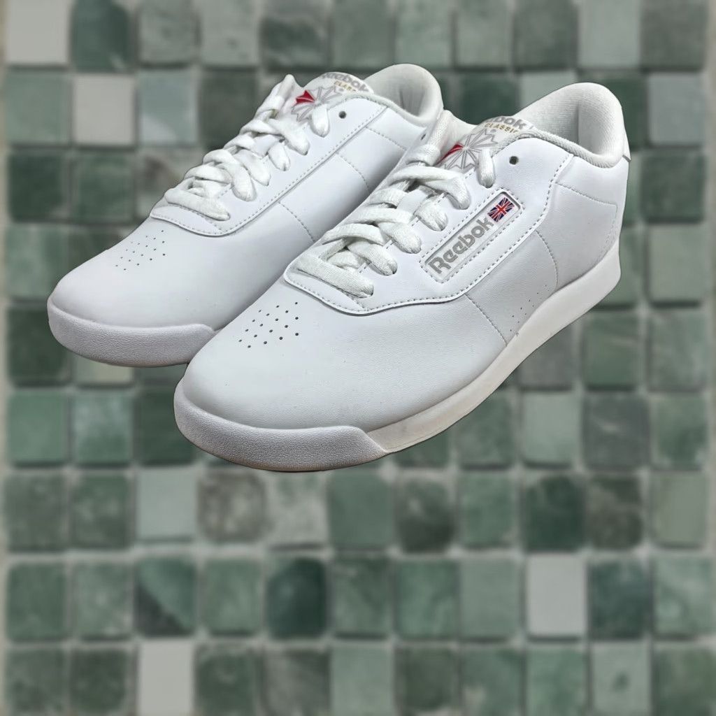 Reebok Princess Sneakers Women's Wide D Low Top Casual Leather