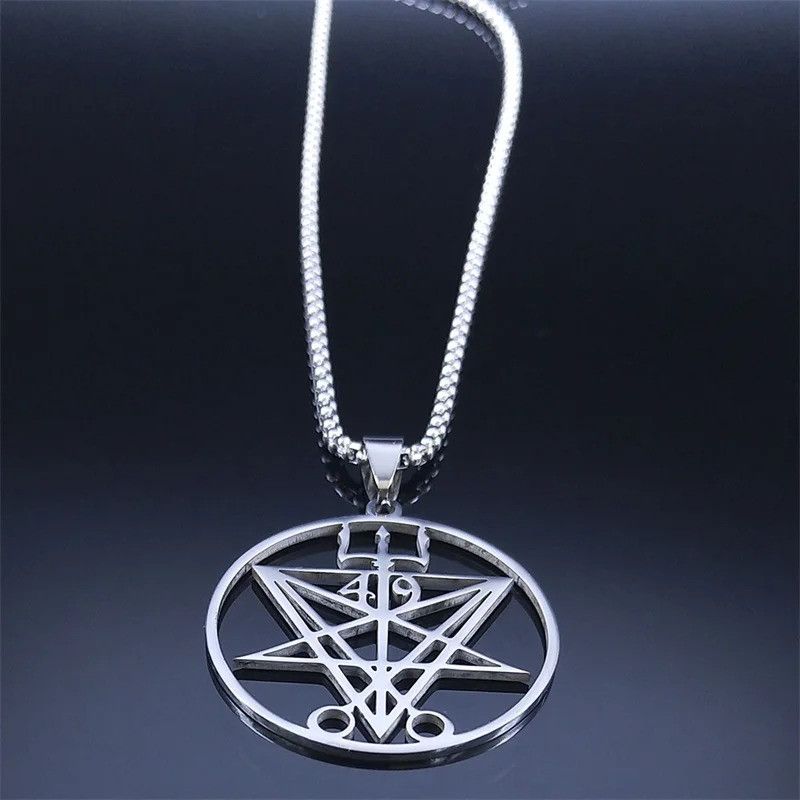 Jewelry Symbol Chain Stainless Steel Church of Satan Necklace Size ONE SIZE - 3 Thumbnail