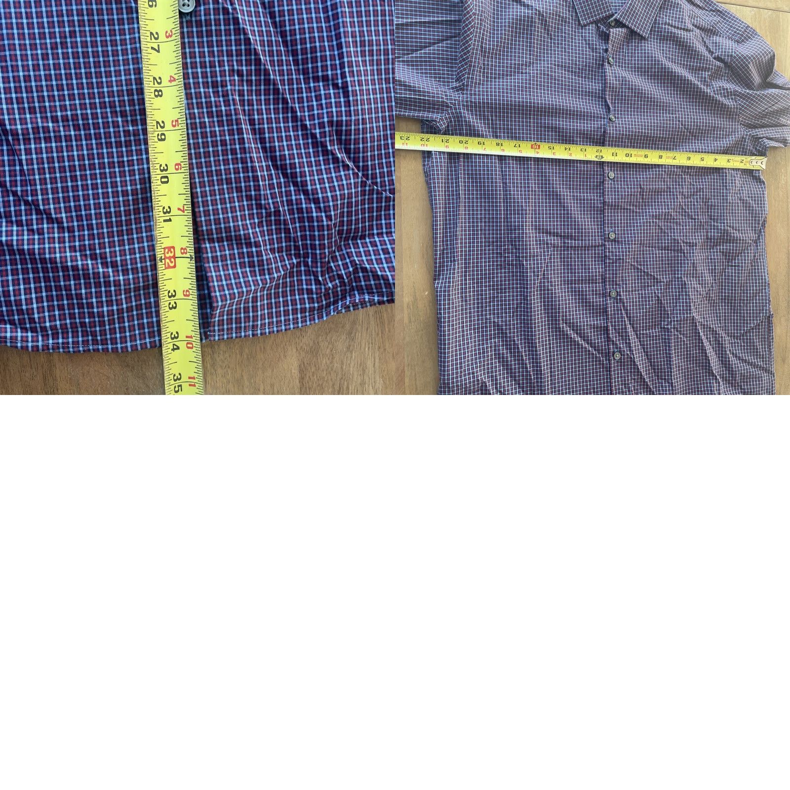 Hugo Boss HUGO BOSS Dress Shirt Mens 17.5 34/35 Plaid Long Sleeve Mulitcolor Sh s? Size 48R - 8 Thumbnail