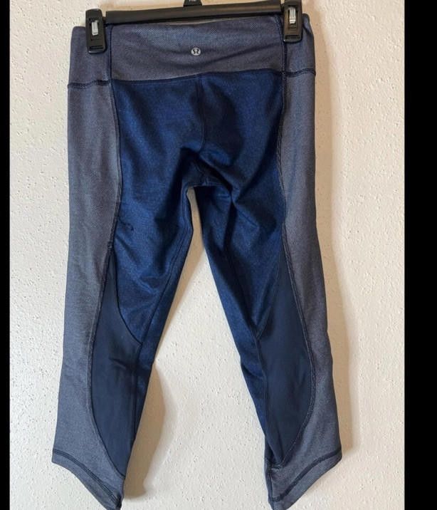 Designer Lululemon Wunder Under Cropped Leggings Sz6 Size 28" / US 6 / IT 42 - 3 Thumbnail