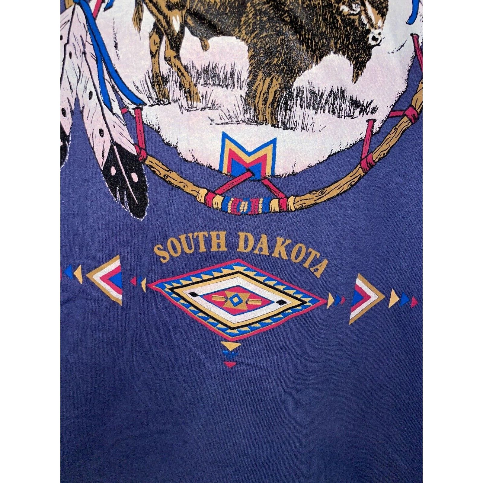 Vintage Vintage Bison Shirt Black Hills South Dakota Buffalo Tee 90s Size US L / EU 52-54 / 3 - 5 Thumbnail
