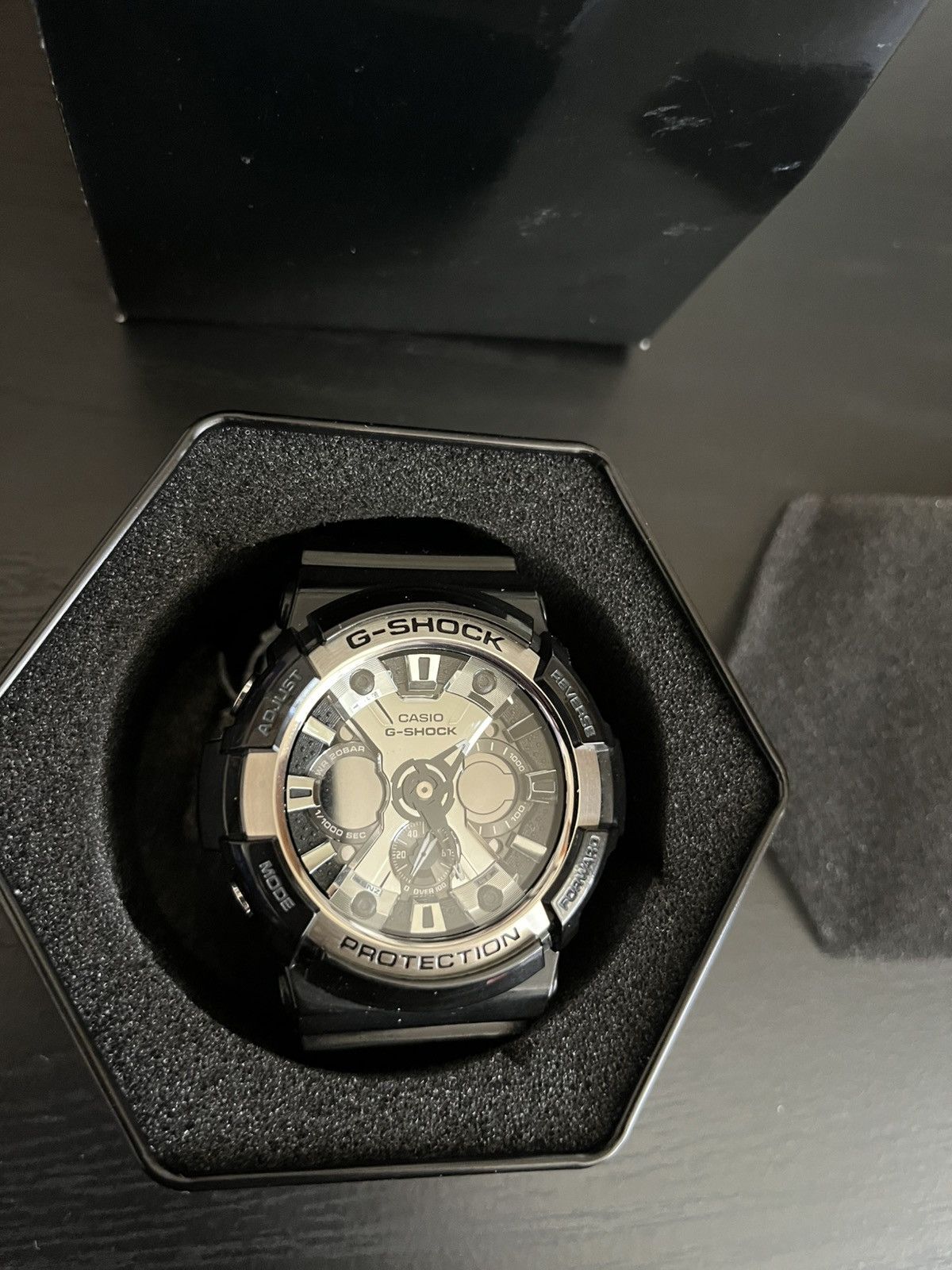 Casio × G Shock Casio G-Shock Mens GA200BW SILVER Size ONE SIZE - 2 Thumbnail