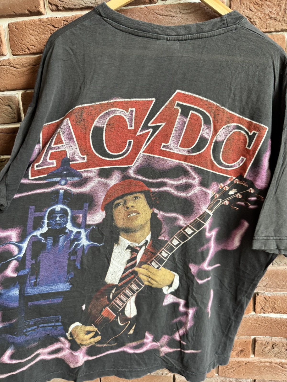 Band Tees 90s AC DC Lightning Vintage Metal Rock Tour Band Tee Black Size US XL / EU 56 / 4 - 7 Thumbnail