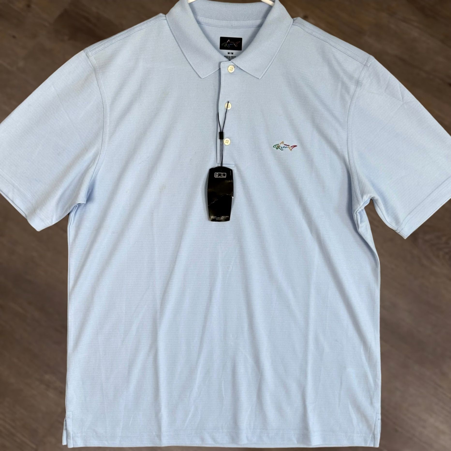 Vintage Greg Norman Polo Shirt Mens Medium Light Blue PlayDry Golf Performance Rugby Size US M / EU 48-50 / 2 - 1 Thumbnail