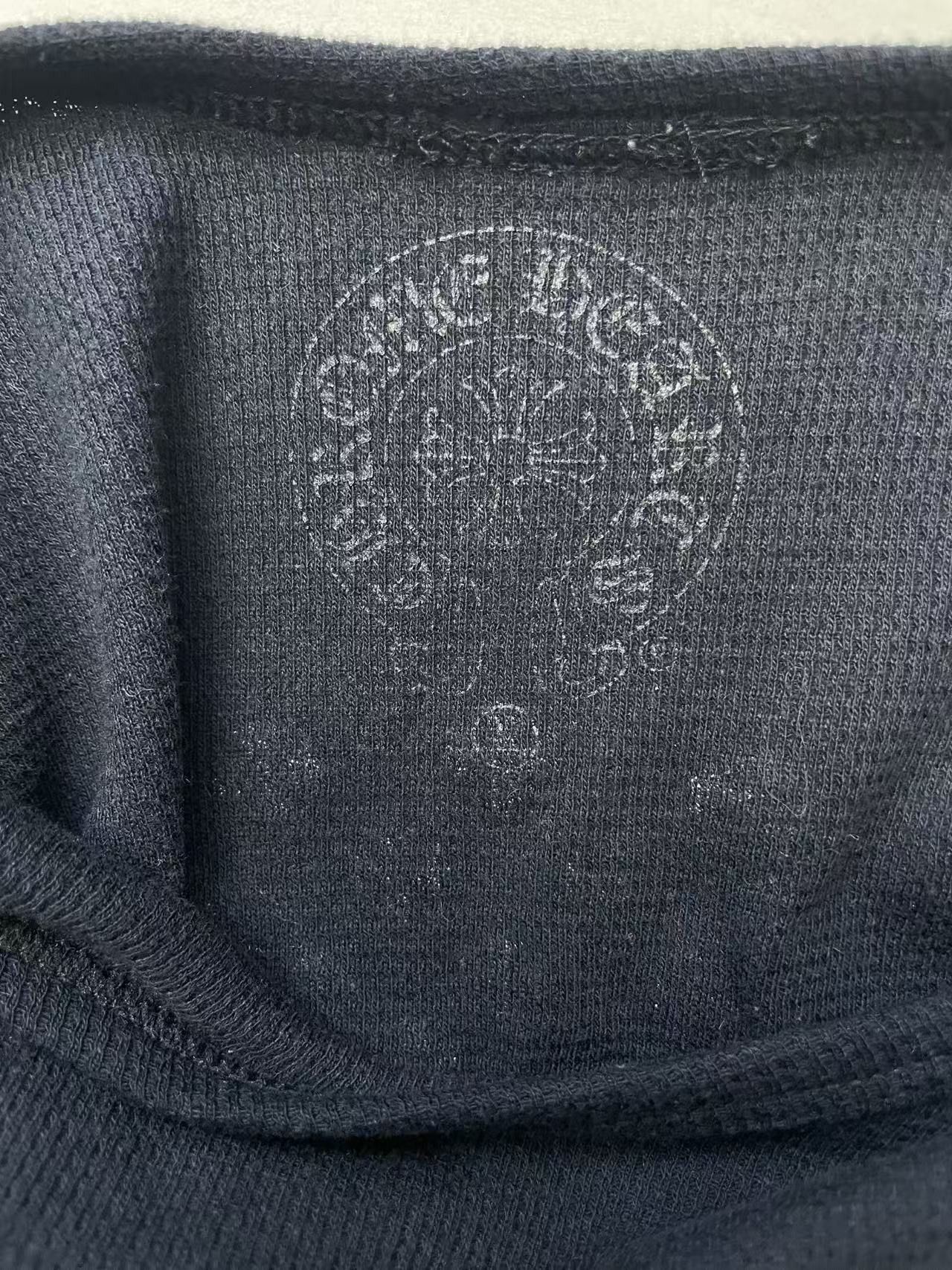 Chrome Hearts Chrome Hearts Black Waffle Scroll Long Sleeve Tee Size US L / EU 52-54 / 3 - 7 Thumbnail
