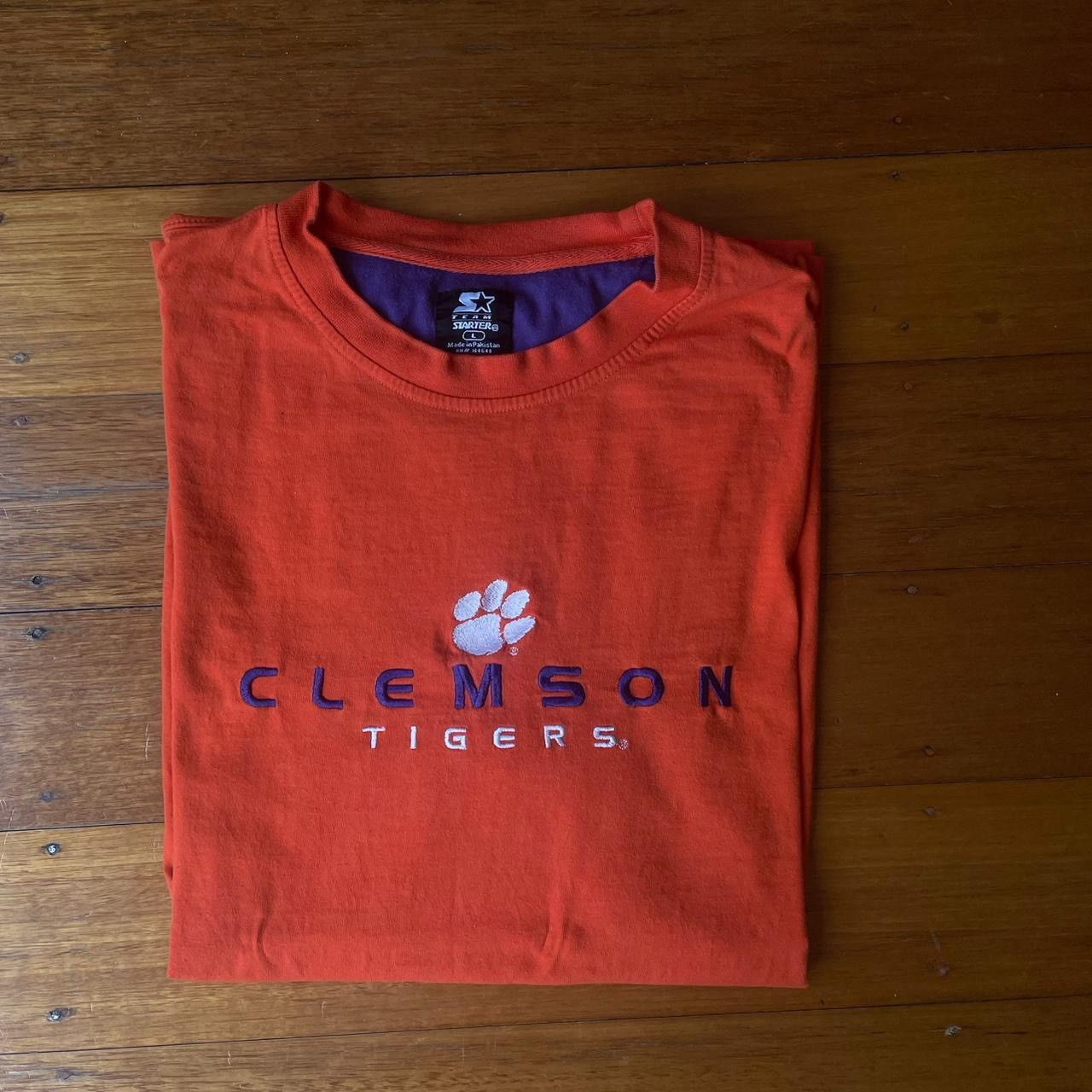 Starter Vintage 2000s Team Starter Clemson Tigers T-Shirt Size US L / EU 52-54 / 3 - 2 Thumbnail