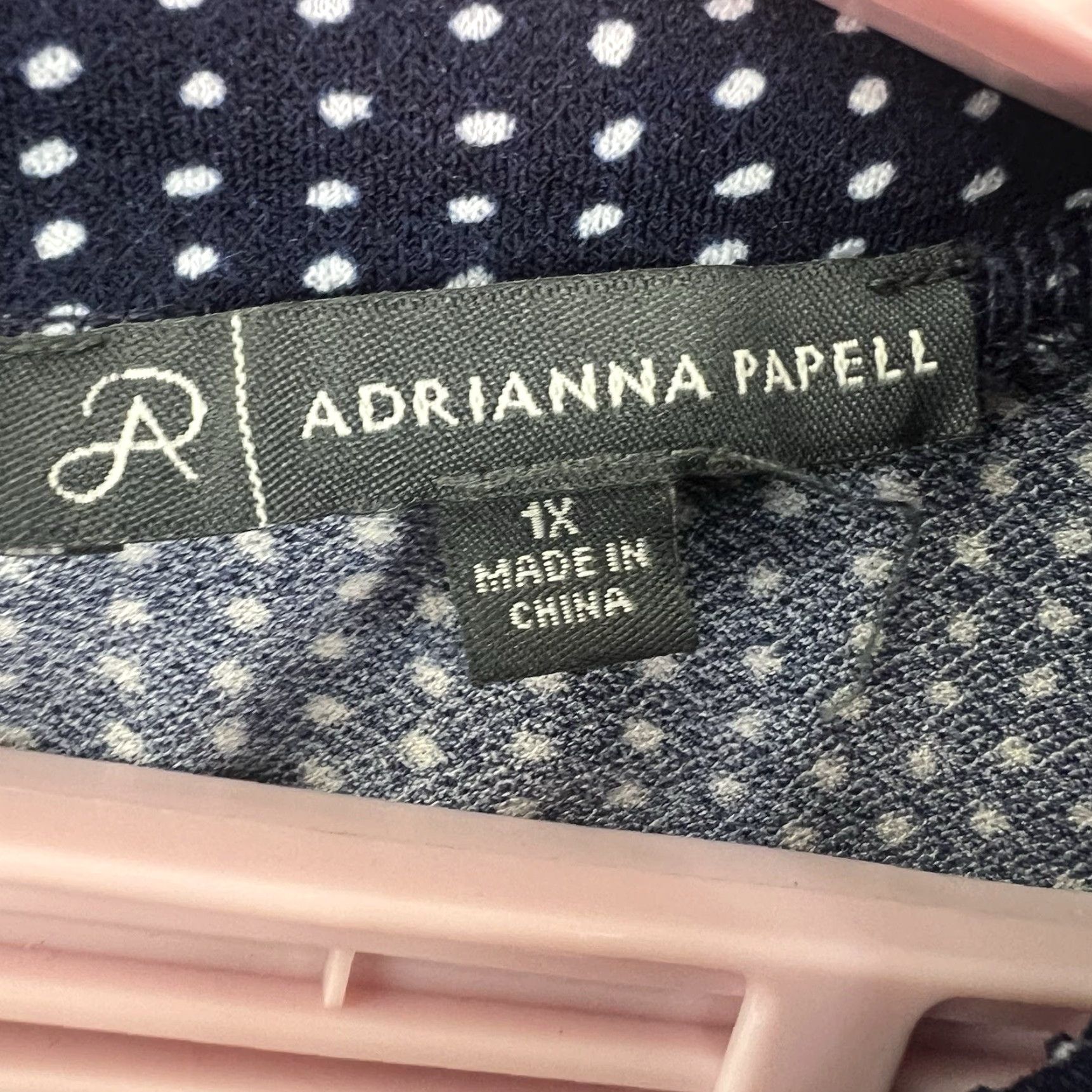 Vintage Adriana Papell Blouse Sleeveless Polka Dot Top Womens 1X Blue Size XL / US 12-14 / IT 48-50 - 4 Thumbnail