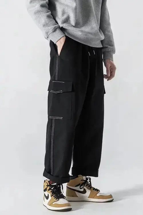 Japanese Brand 21SS Indigo Union Japan Black Straight Legs Worker Pants Size US 32 / EU 48 - 4 Thumbnail