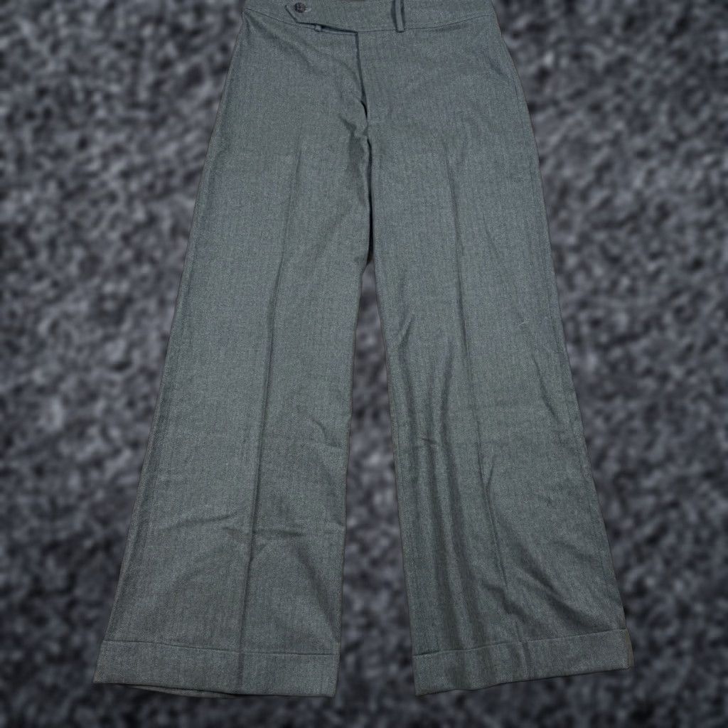 Ralph Lauren VINTAGE Ralph Lauren Wide Leg Wool Herringbone Dress Pants Women’s 6 Brown USA Made Size 28" / US 6 / IT 42 - 1 Thumbnail