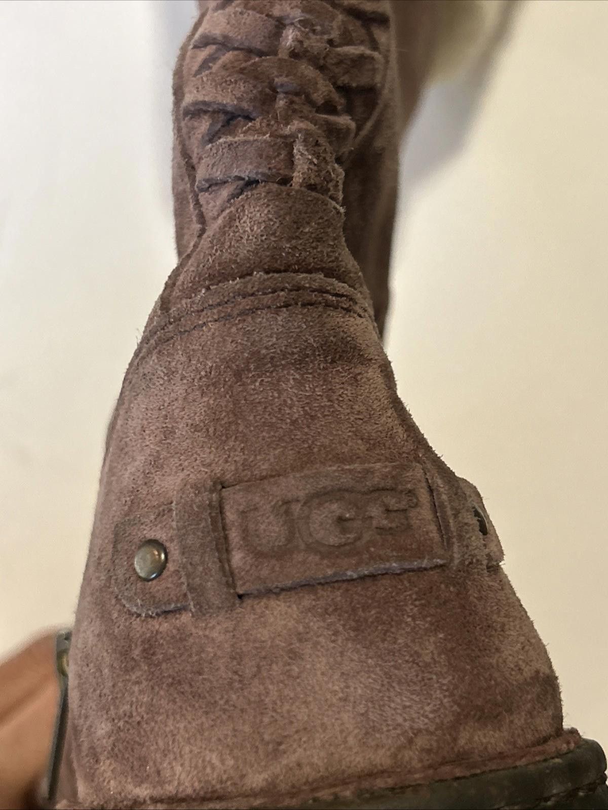 Ugg UGG Karyn Cuffed Suede Sheepskin Boots Sz 10 Brown Mid Calf Size US 10 / IT 40 - 7 Thumbnail