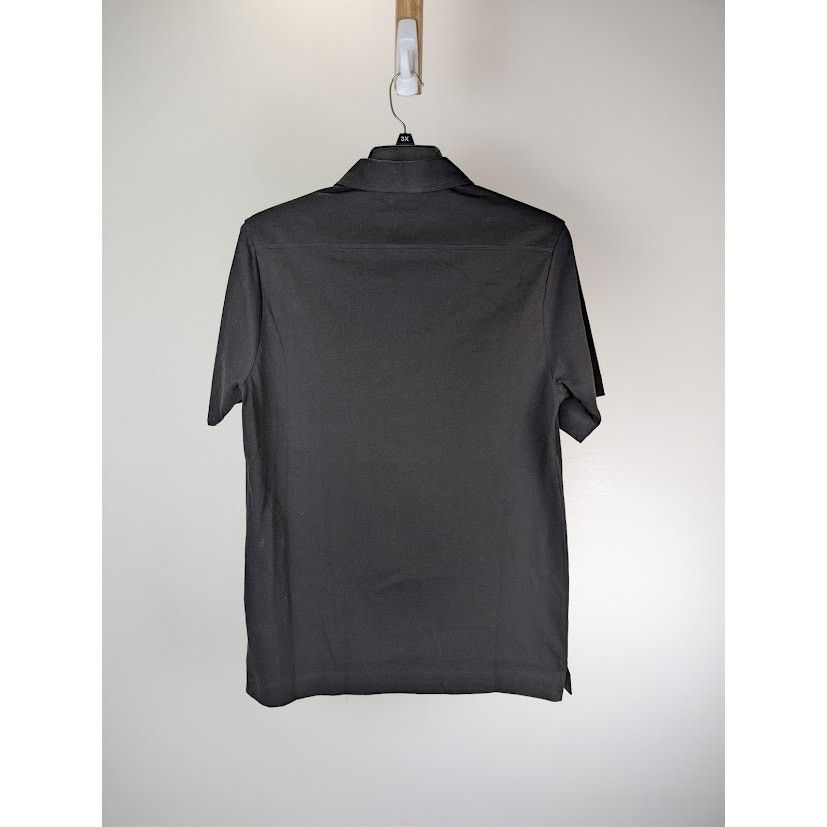 Dries Van Noten o1rshd1 Men's Solid Polo Shirt in Black Size US M / EU 48-50 / 2 - 8 Thumbnail