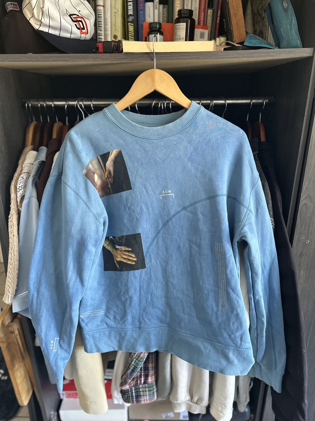 A-COLD-WALL* A-COLD-WALL Men’s Medium Blue Graphic Logo Pullover Crewneck Size US M / EU 48-50 / 2 - 1 Thumbnail