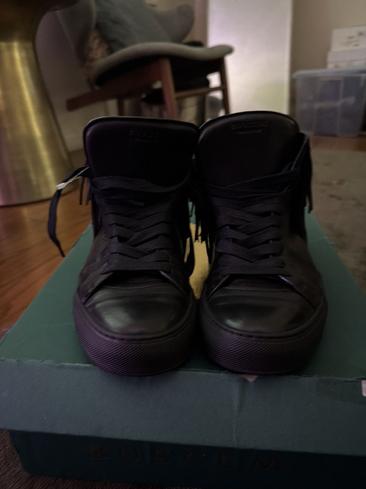 Buscemi Buscemi black fringe leather sneakers Size US 8.5 / EU 41-42 - 1 Thumbnail