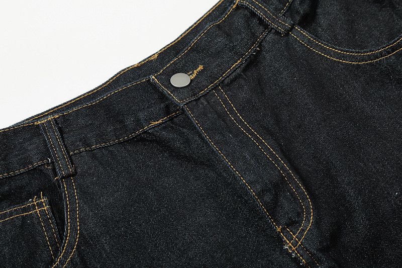 Jean American retro star embroidered curved jeans for men Size US 32 / EU 48 - 4 Thumbnail
