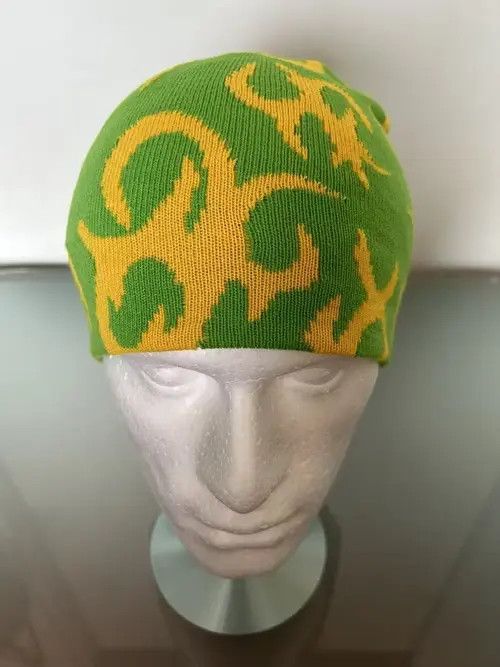 Beaumere Y2K Fire Beanie (green + yellow) Size ONE SIZE - 4 Thumbnail