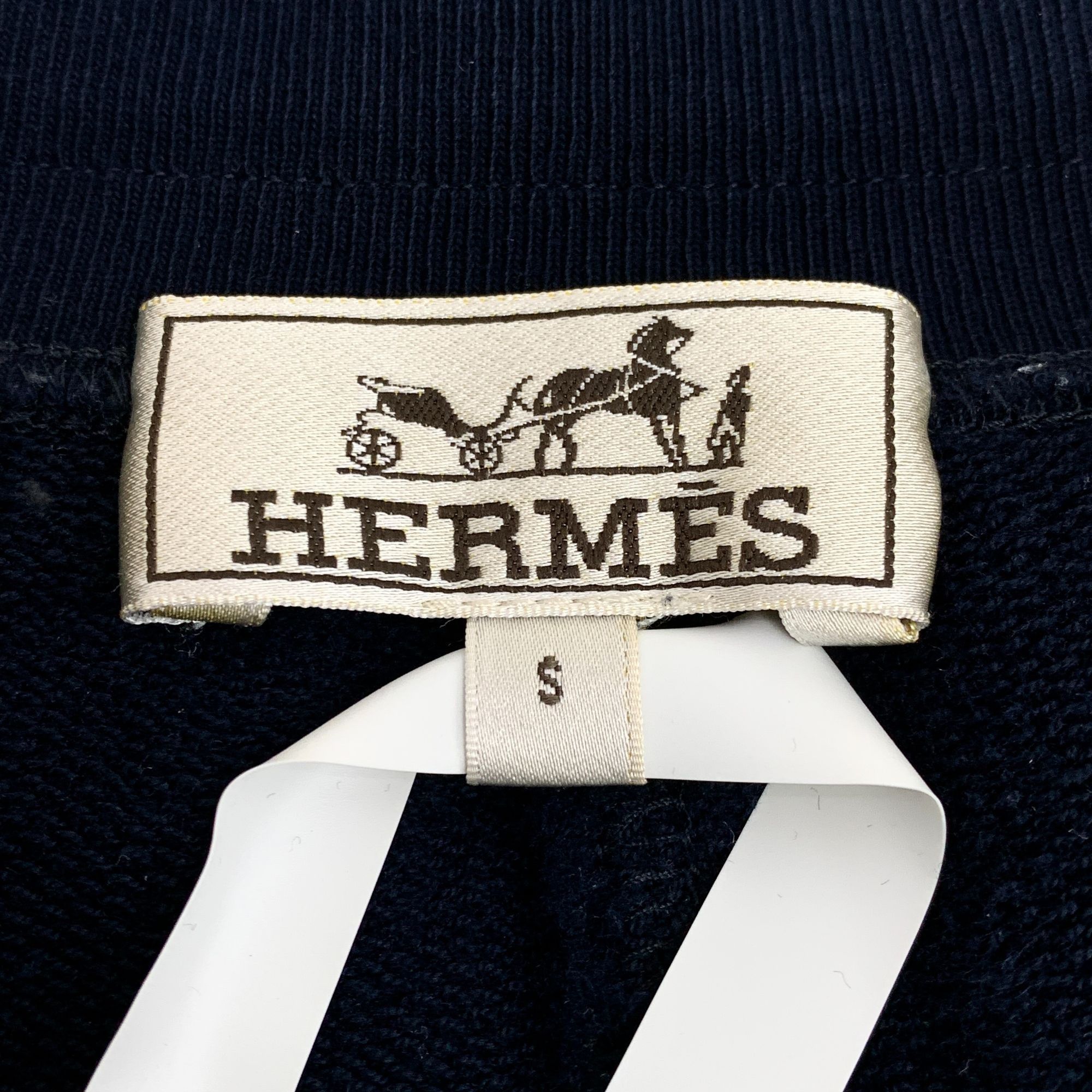 Hermès Navy Blue Cotton Drawstring Casual Shorts S