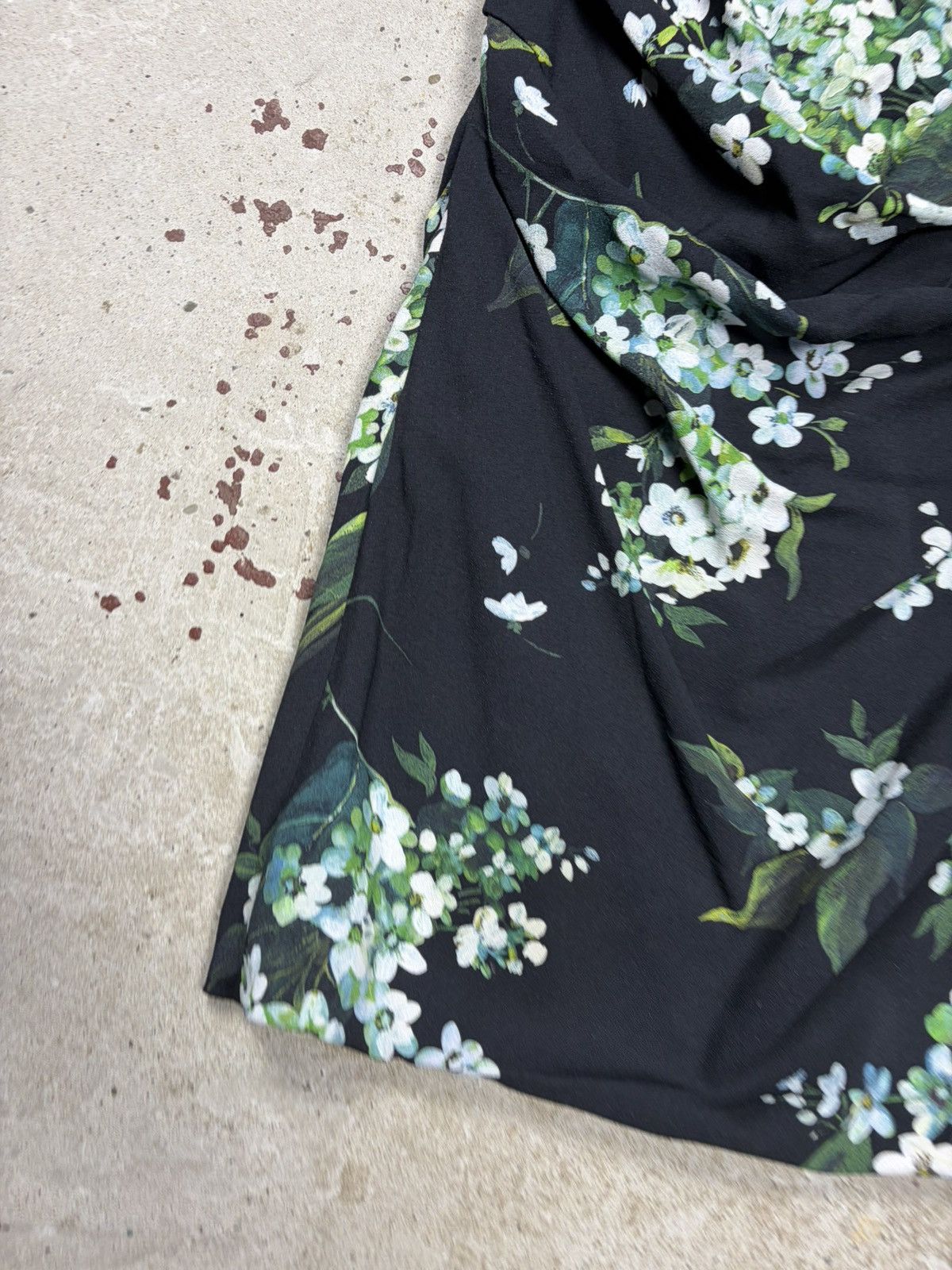 Dolce & Gabbana Dolce & Gabbana Floral Ruched Sleeveless Midi Dress Size S / US 4 / IT 40 - 3 Thumbnail