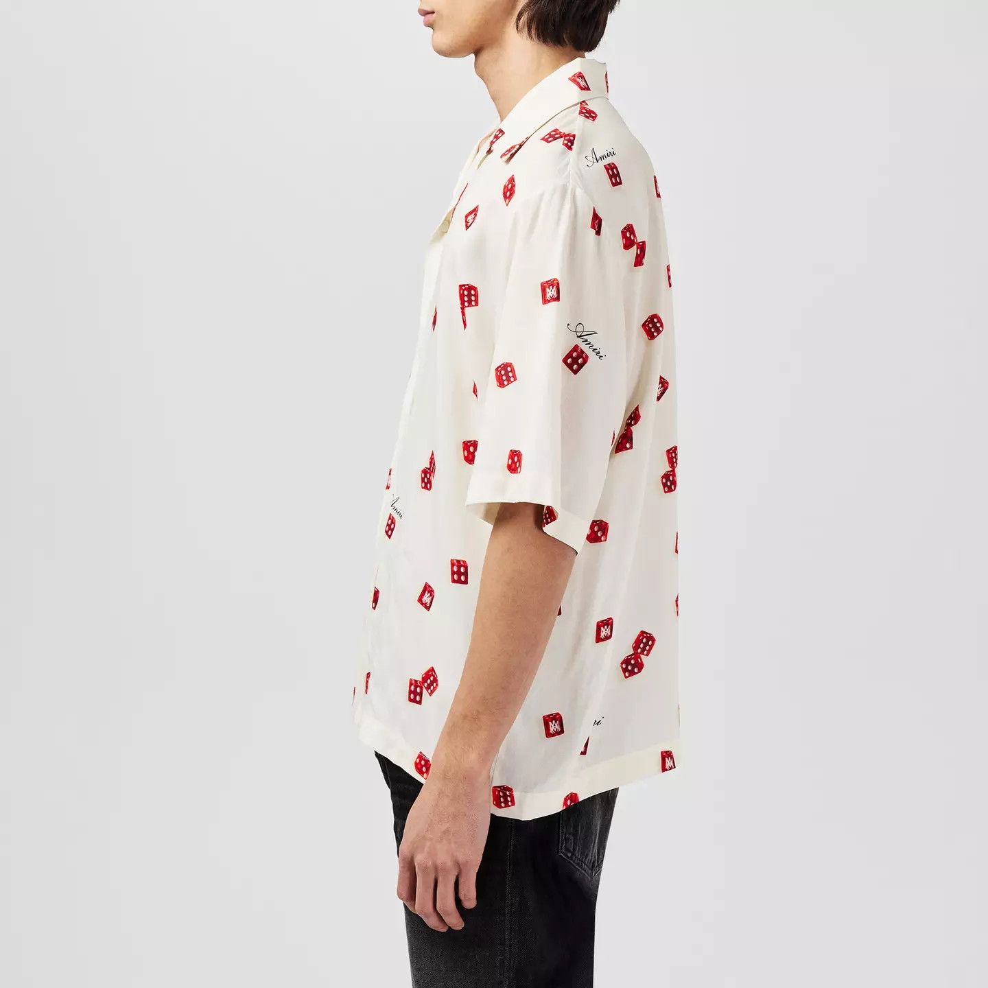 Amiri o1g2r1mq0426 Dice Bowling Shirt in Alabaster Size US M / EU 48-50 / 2 - 5 Thumbnail