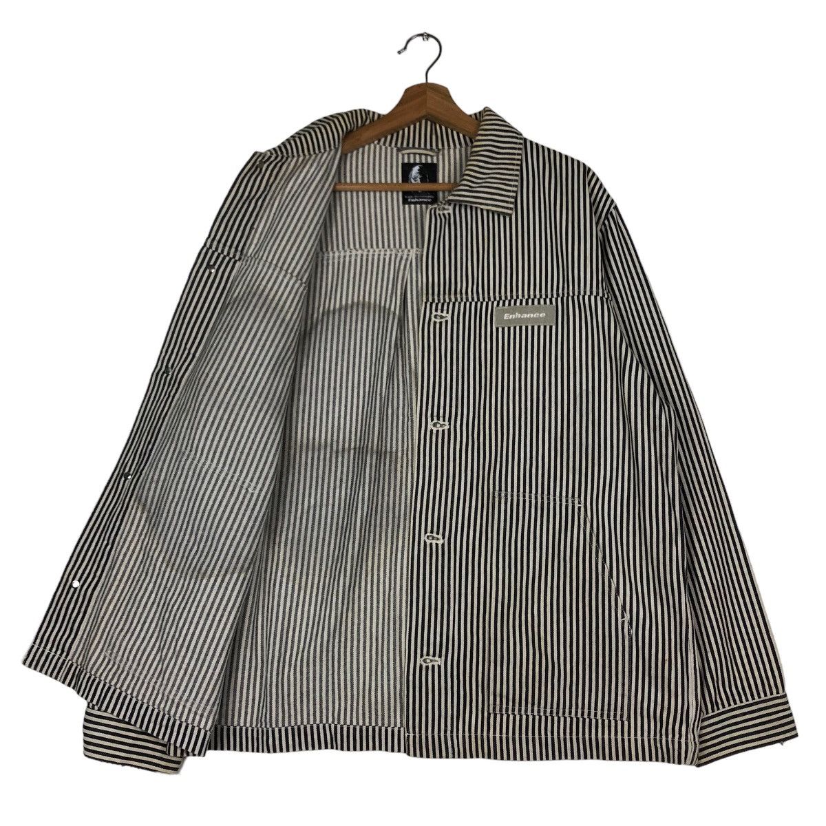 Japanese Brand 🔥Vintage Striped Hickory Chore Jacket Enhanced Japan Made Size US XL / EU 56 / 4 - 11 Thumbnail