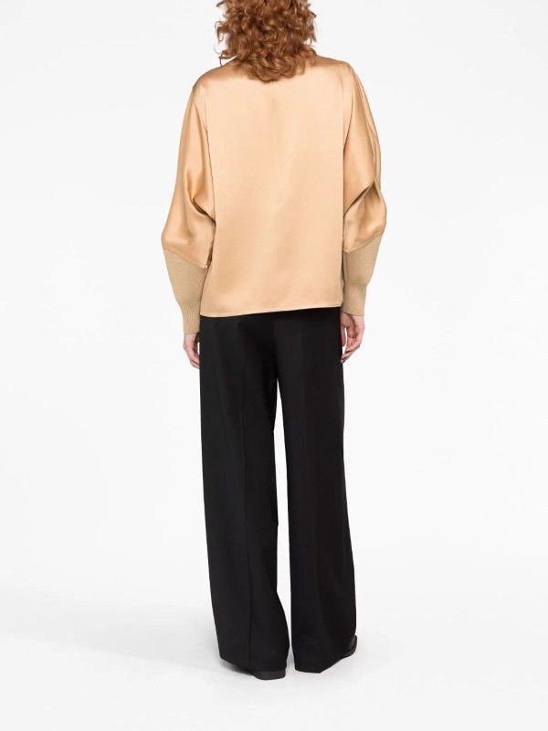 Jil Sander o1y1025 Blouse in Camel Size L / US 10 / IT 46 - 3 Thumbnail