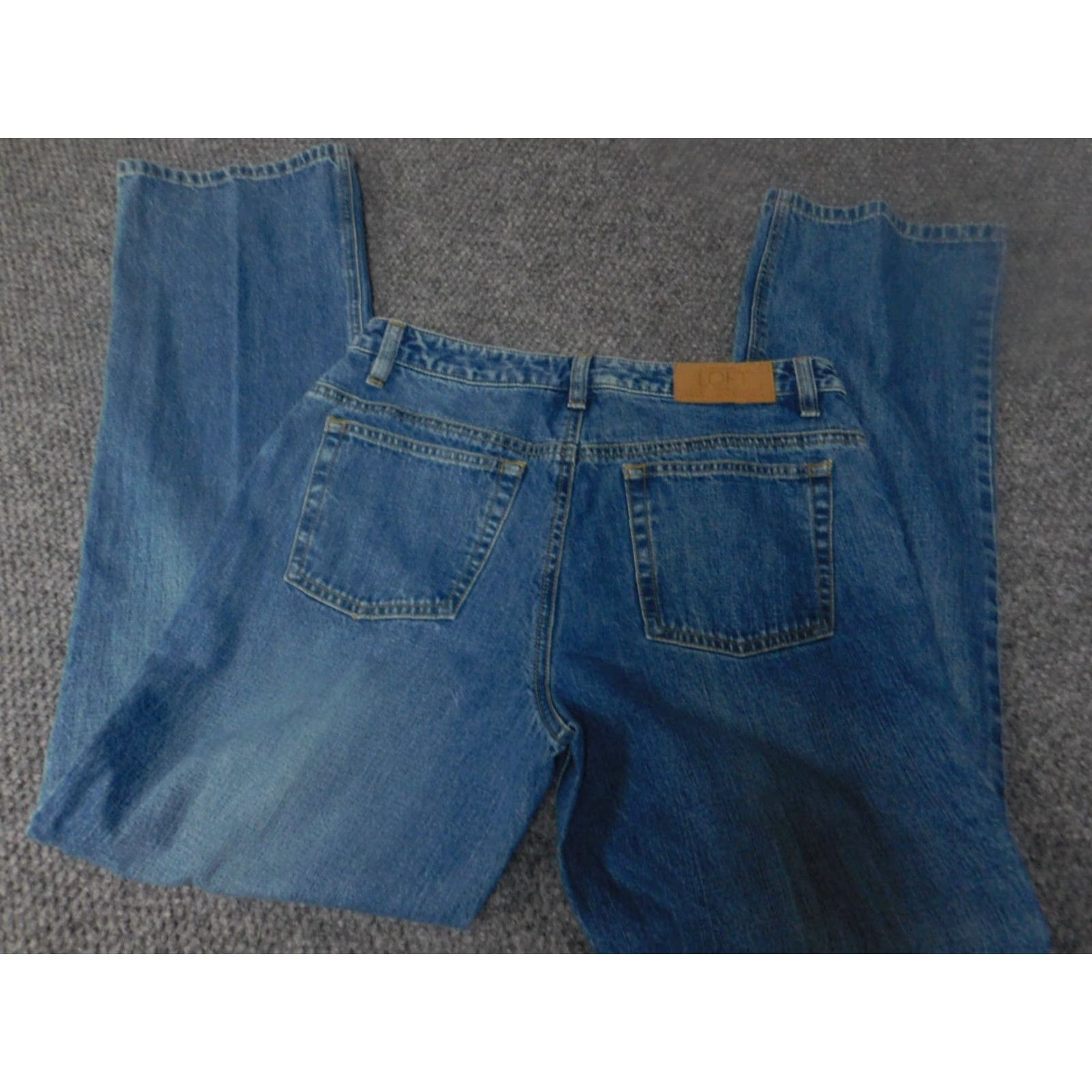Loft LOFT Jeans Women 8 Blue Straight Denim Regular 31in Inseam Zip Pockets Stretch Designer Vintage No Size 30" / US 8 / IT 44 - 5 Thumbnail