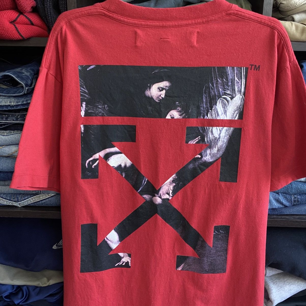 Off-White Luxury Off White big graphic logo y2k opium hype tee Size US S / EU 44-46 / 1 - 2 Thumbnail