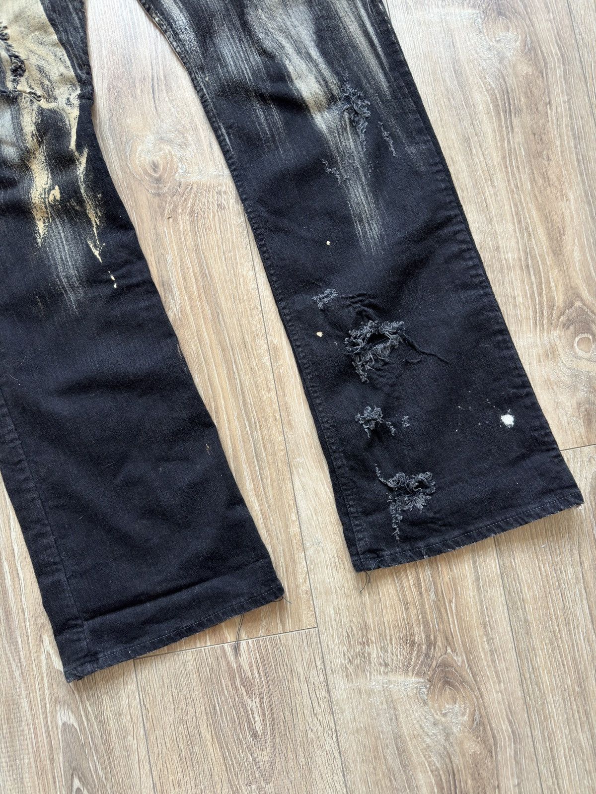 Le Grande Bleu (L.G.B.) L.G.B Lazy S-Wolf Bootcut Jeans Paint Bleach Size US 36 / EU 52 - 3 Thumbnail