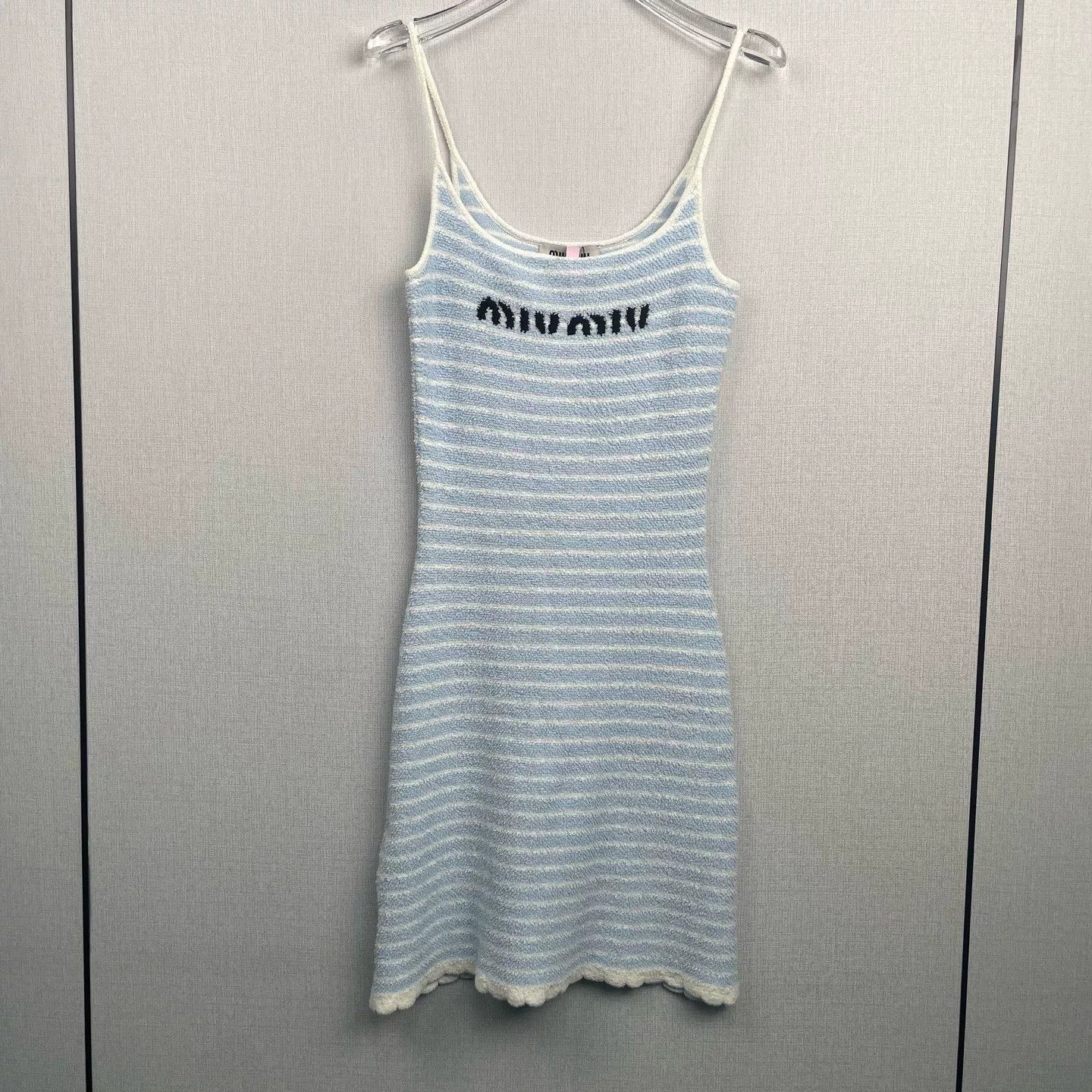 Miu Miu Min Miu Blue White Striped Towel Dress Size XS / US 0-2 / IT 36-38 - 1 Thumbnail