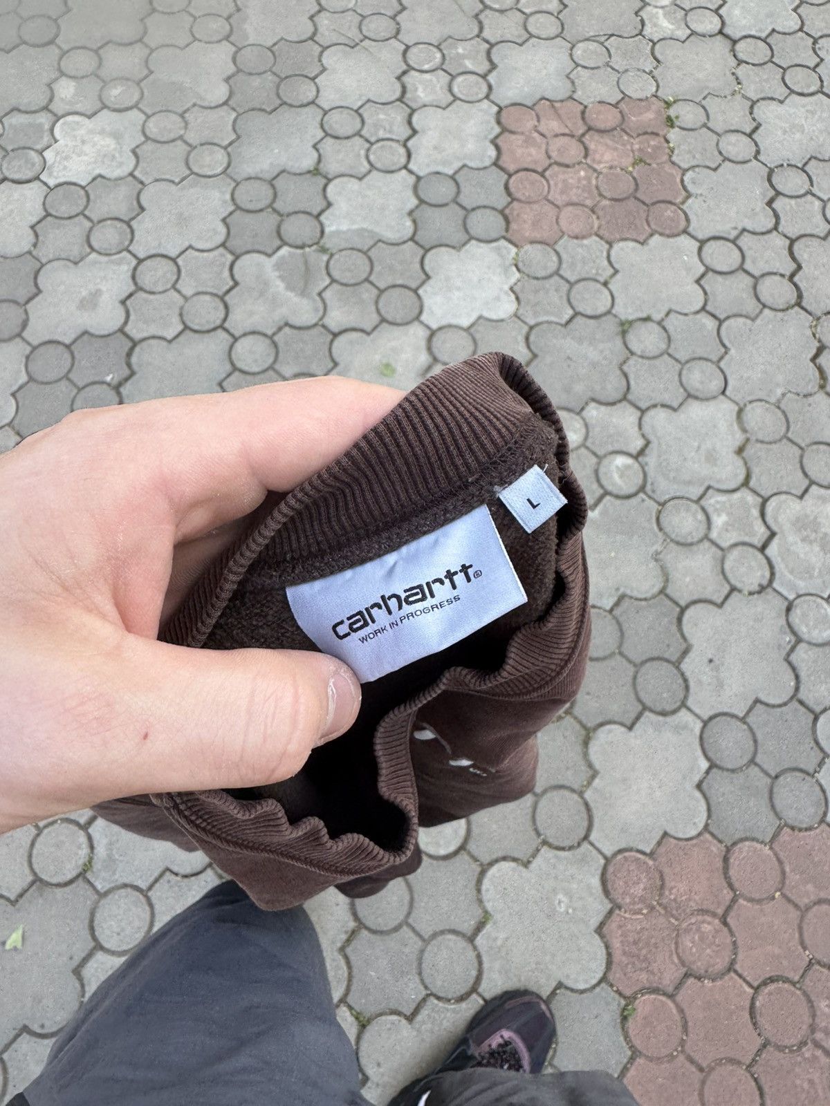 Carhartt Wip Carhartt Wip Spell Out Brown Sweatshirt USA Size US M / EU 48-50 / 2 - 3 Thumbnail