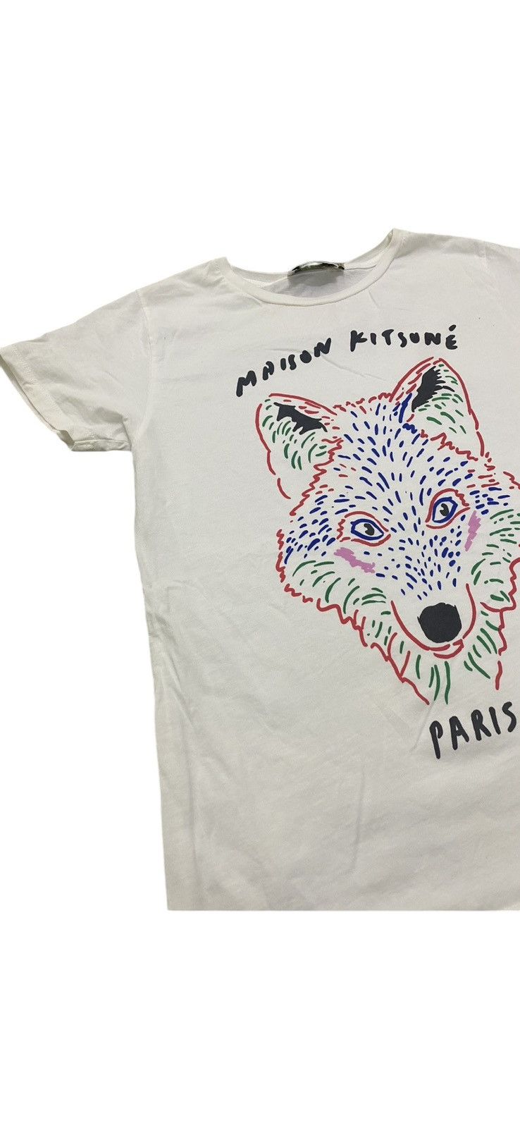 Maison Kitsune RARE💥MAISON KITSUNE PARIS WOLF BIG HEAD PRINTED Size S / US 4 / IT 40 - 3 Thumbnail