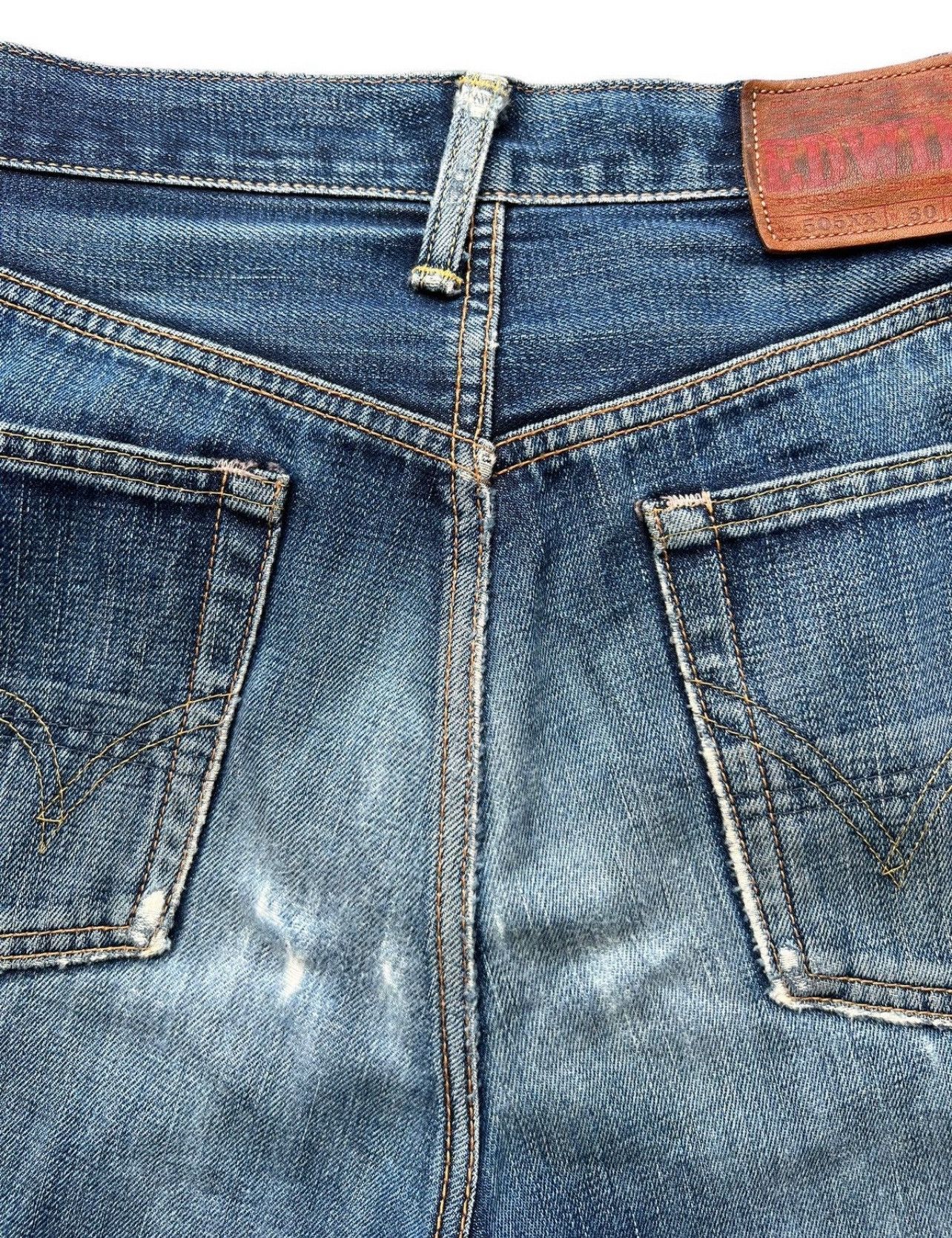Edwin Vintage Edwin 505xx Selvedge Distressed Denim Jeans 30x30 Size US 30 / EU 46 - 10 Thumbnail